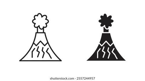 Volcano Icon set. vector illustration set