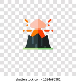 volcano icon sign and symbol. volcano color icon for website design and mobile app development. Simple Element from nuclear energy collection for mobile concept and web apps icon.