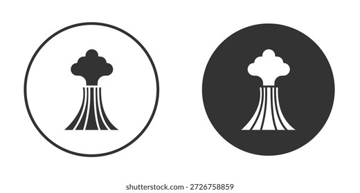 Ícone vulcão silhueta forma gráfico simples clipart símbolos