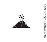volcano icon symbol sign vector
