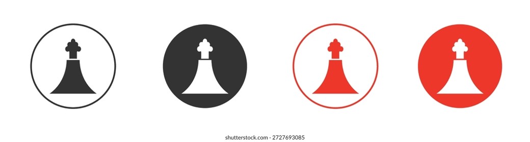 Símbolo de icono de volcán. Diseño simple y plano para Web o App móvil. Logotipo de Ilustración vectorial mínima.