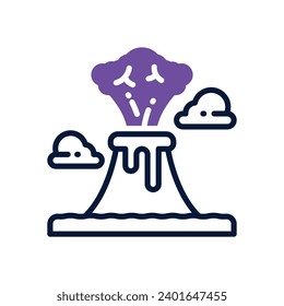 volcano icon. vector dual tone icon for your website, mobile, presentation, and logo design.