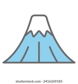 Volcano Icon Vector Flat Graphic Design
