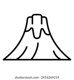 Volcano Icon Vector Flat Graphic Design