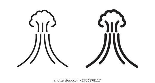 Ilustração do vetor de ícone vulcânico. Design plano. Símbolos de vetor de design gráfico.