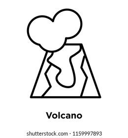 Volcano icon vector isolated on white background, Volcano transparent sign , line or linear sign, element design in outline style