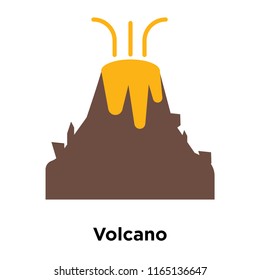 Volcano icon vector isolated on white background, Volcano transparent sign , historical stone age symbols