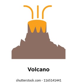 Volcano icon vector isolated on white background, Volcano transparent sign , historical stone age symbols