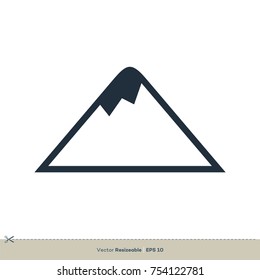 Volcano Icon Vector Logo Template Illustration Design. Vector EPS 10.