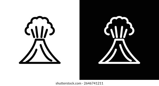 Volcano icon vector simple element illustration editable