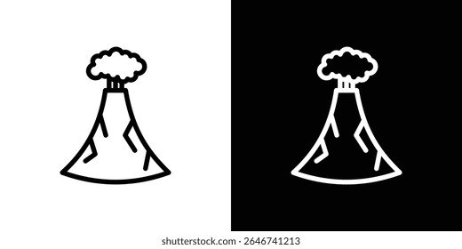 Volcano icon vector simple element illustration editable