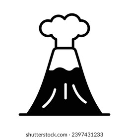 Volcano icon vector stock illustration
