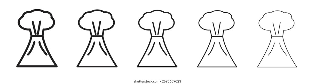 Ícone vulcão vetor, Símbolo, ilustrações logotipo