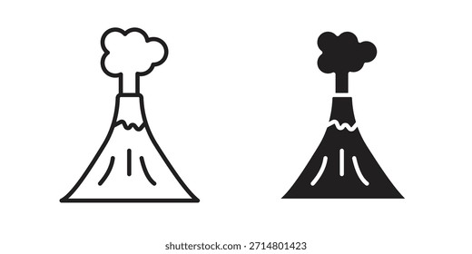 Ícone vulcão vetor, Símbolo, ilustrações logotipo