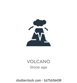 Volcano icon vector. Trendy flat volcano icon from stone age collection isolated on white background. Vector illustration can be used for web and mobile graphic design, logo, eps10