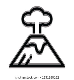 volcano icon for web and print 
