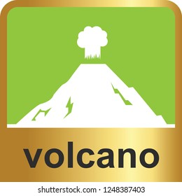 Volcano icon for web and print EPS 10