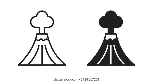 Icono del volcán para su diseño del Sitio web, logotipo, App, UI. EPS10