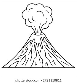 Uma ilustração vulcânica vetorial