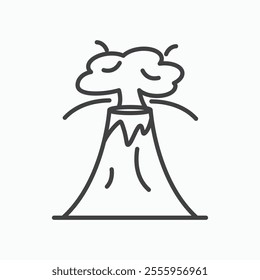 Volcano isolated icon. vector illustration.