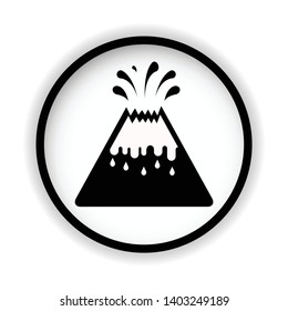 volcano lava disaster sign vector