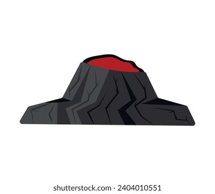 volcano with lava drawing illustration