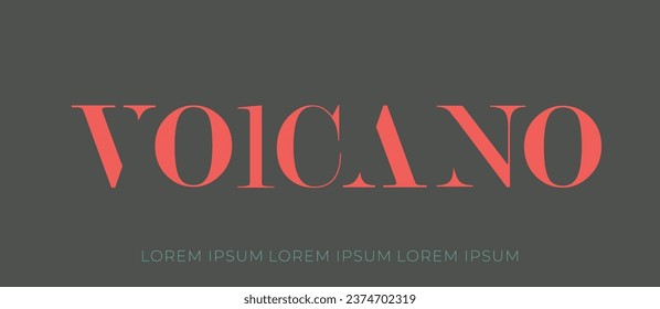 volcano letter branding business font logo creative