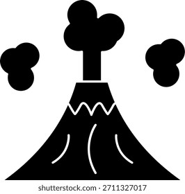 Projeto de ícone de vetor de linha vulcânica