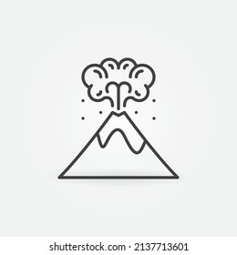 Volcano linear icon. Vector Volcanic Eruption concept line symbol