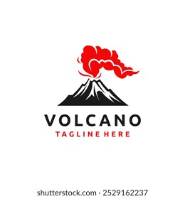 Logotipo do vulcão, projeto do logotipo do vulcão de montanha