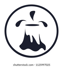 Volcano logo. Modern flat cartoons style vector illustration icons. Isolated on white background. Natural disaster logo. Natural disaster.