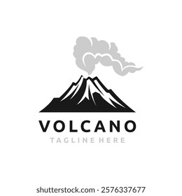 Volcano logo with mountain logo
