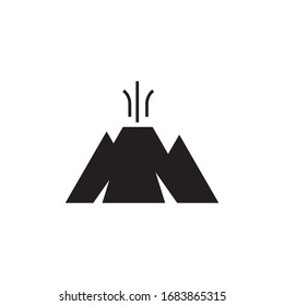 Design der Vektorillustration des Vulkanlogos