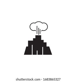 Volcano logo template vector icon design