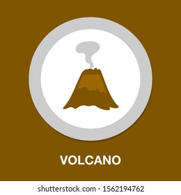 Volcano magma nature blowing up with mountain lava flowing down vector