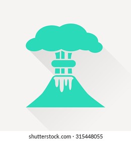volcano mountain erupting icon