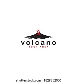 Volcano mountain logo for Outdoor spot and adventure.  Nature