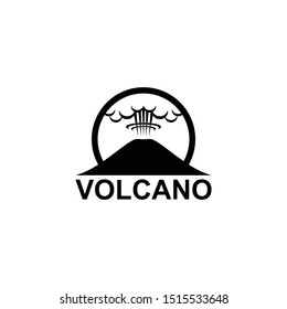 Volcano mountain logo. Simple illustration of volcano mountain vector logo