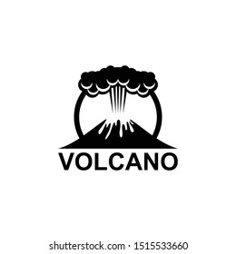 Volcano mountain logo. Simple illustration of volcano mountain vector logo