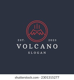 Volcano mountain logo. Simple illustration of volcano mountain .