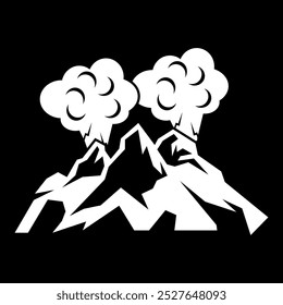 Volcano mountain logo. Simple illustration of volcano mountain vector logo