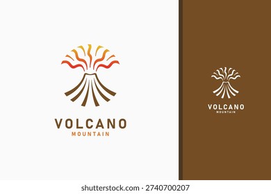 Volcano mountain logo symbol icon design