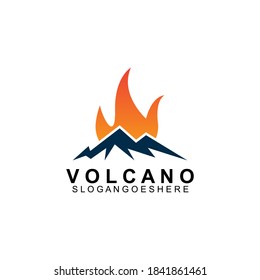 Volcano mountain logo vector. Simple illustration of volcano mountain vector logo
