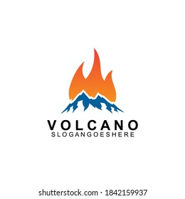 Volcano mountain logo vector. Simple illustration of volcano mountain vector logo