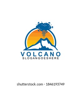 Volcano Mountain Logo Vector Simple Illustration Stock Vector (Royalty ...