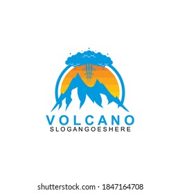 Volcano Mountain Logo Vector Simple Illustration Stock Vector (Royalty ...