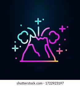Volcano, mountain nolan icon. Simple thin line, outline vector of geography icons for ui and ux, website or mobile application