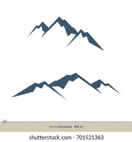 Volcano Mountain Vector Logo Template Illustration Design. Vector EPS 10.