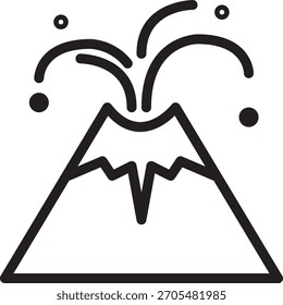 Vulkan, Berg, Vulkanisches Gliederungssymbol