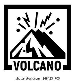 Volcano mountains logo. Simple illustration of volcano mountains vector logo for web design isolated on white background